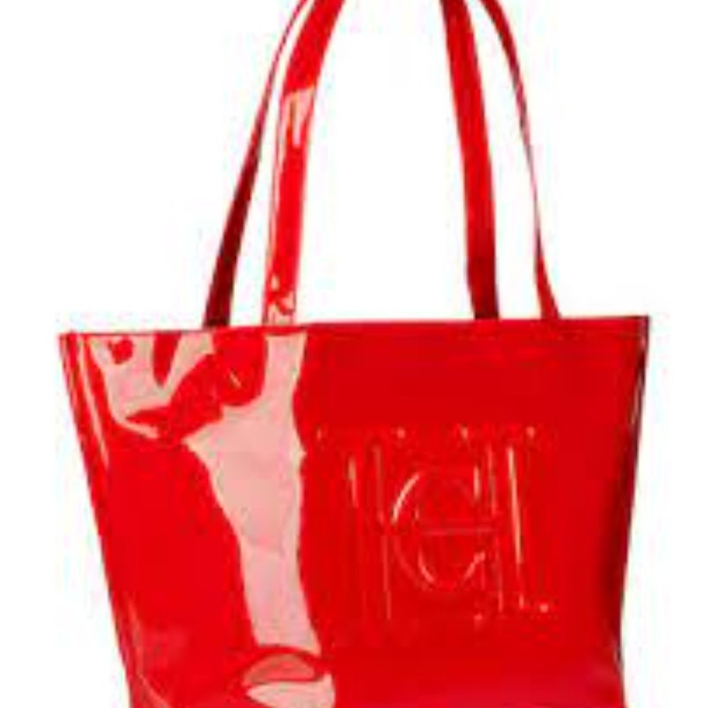CAROLINA HERRERA GOOD GIRL SHINY RED TOTE BAG